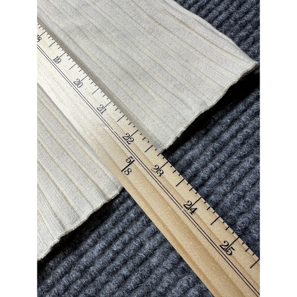 Vince Sweater Womens Large Cream Ribbed Mock Neck Sleeveless Pullover Top New - Picture 2 of 8